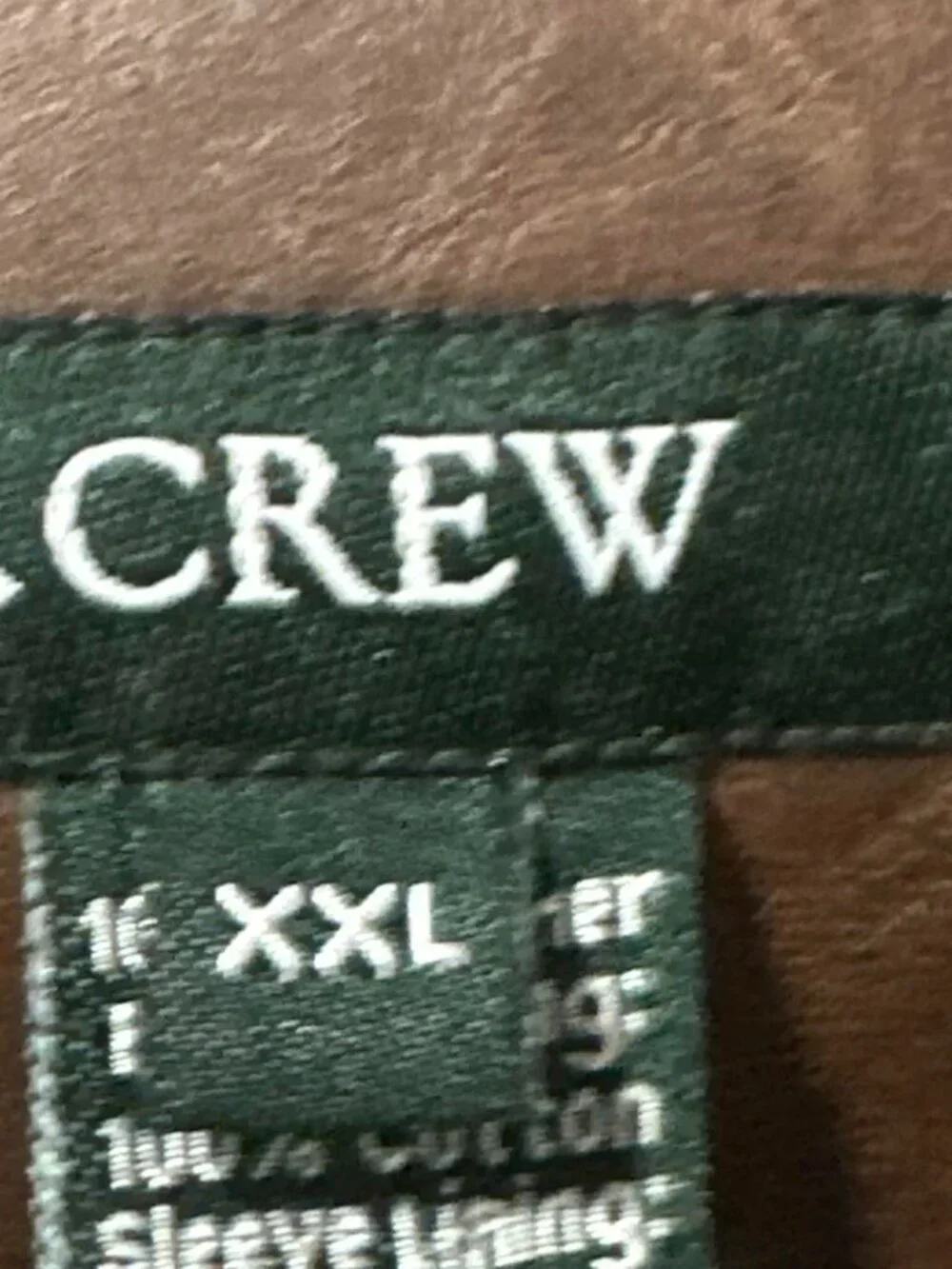Vintage Y2K J Crew 100% Brown leather jacket